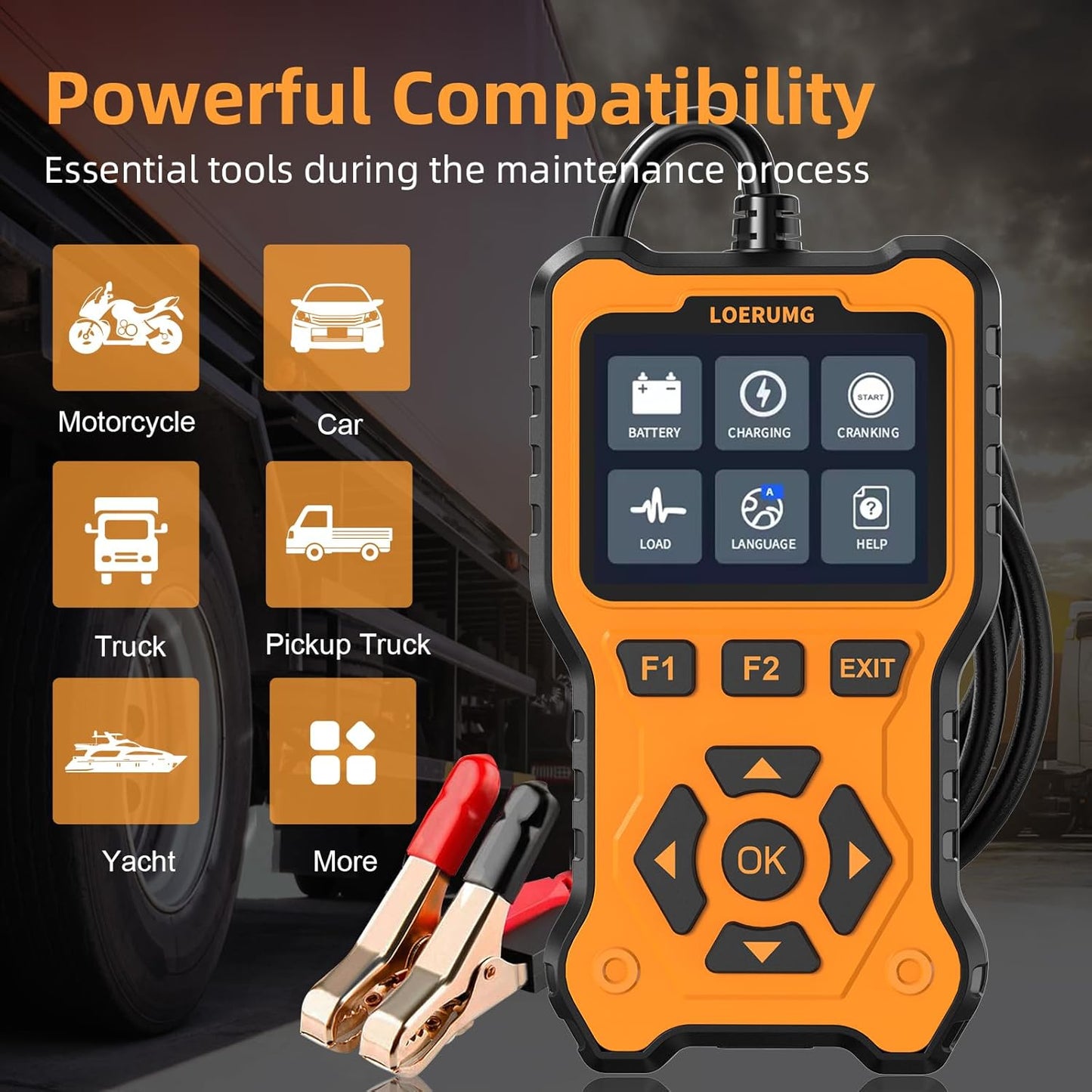 Car Battery Tester 12V 24V Load Tester,100-2000Cca 