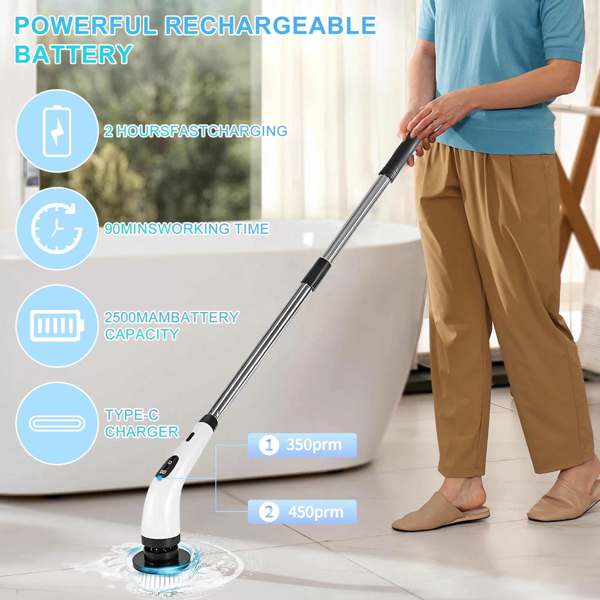 Electric Spin Scrubber - Cordless