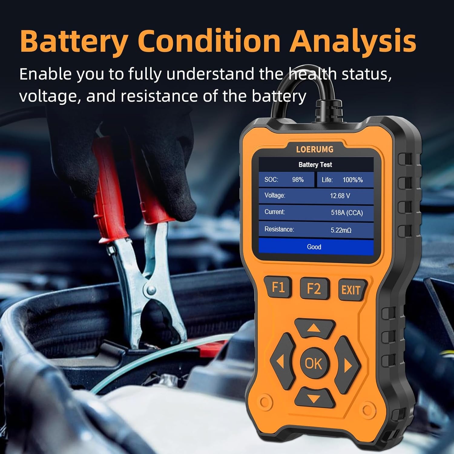 Car Battery Tester 12V 24V Load Tester,100-2000Cca 