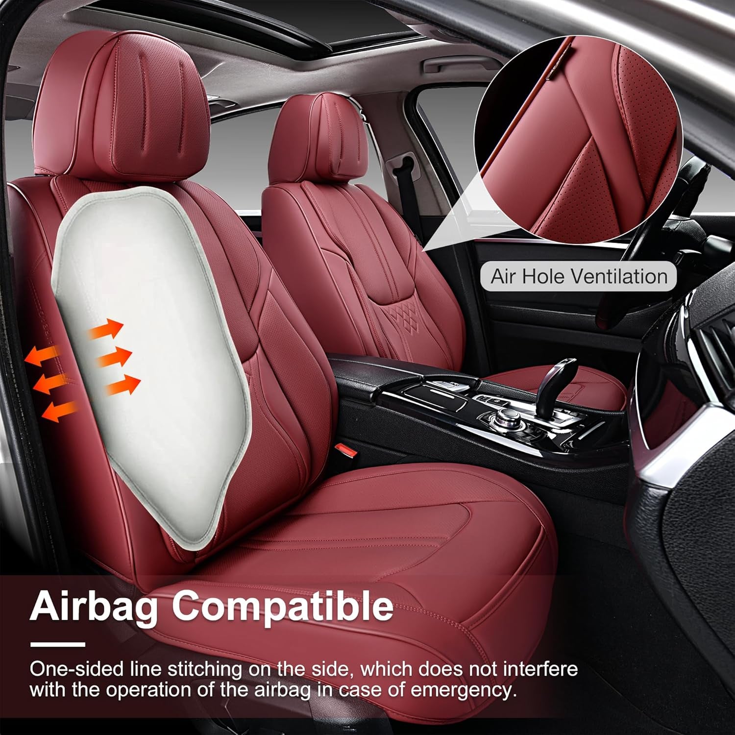 Car Seat Covers Full Set, Front and Rear Seat Covers