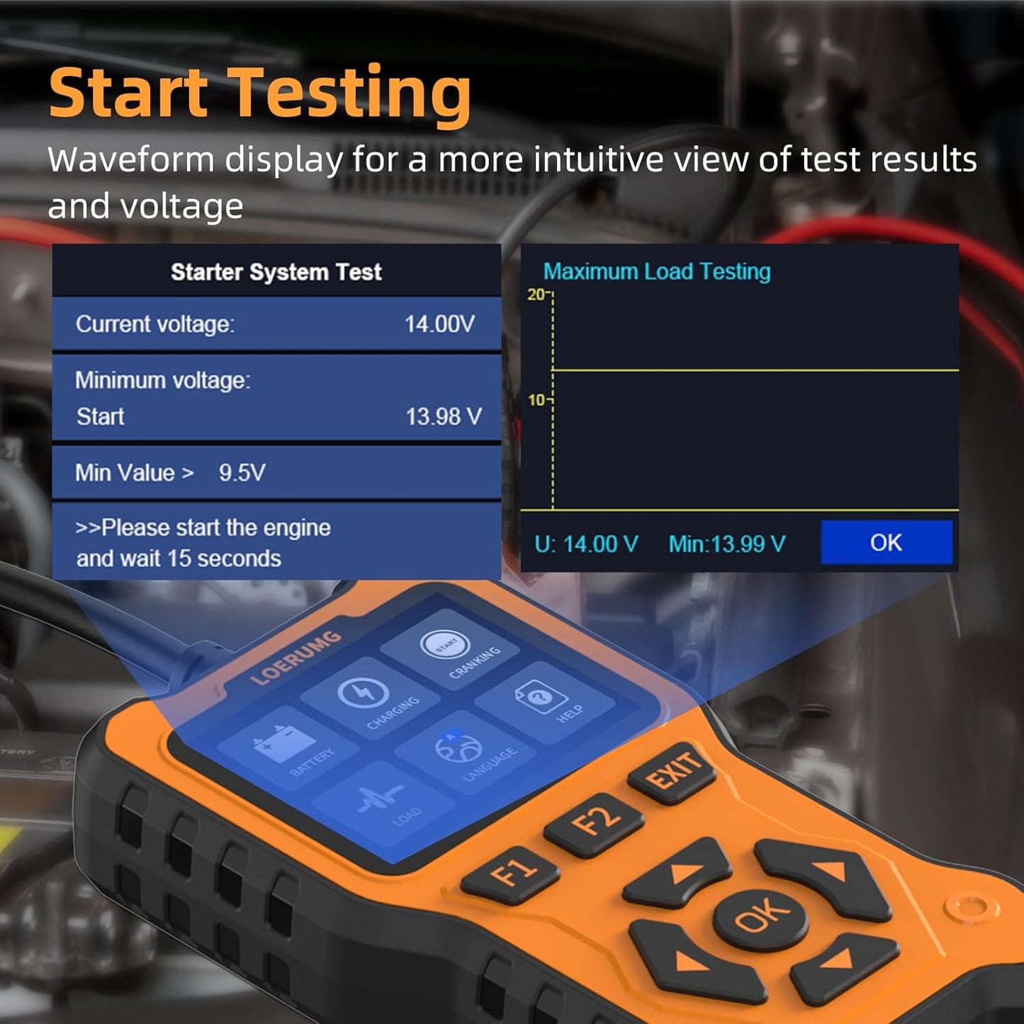 Car Battery Tester 12V 24V Load Tester,100-2000Cca 