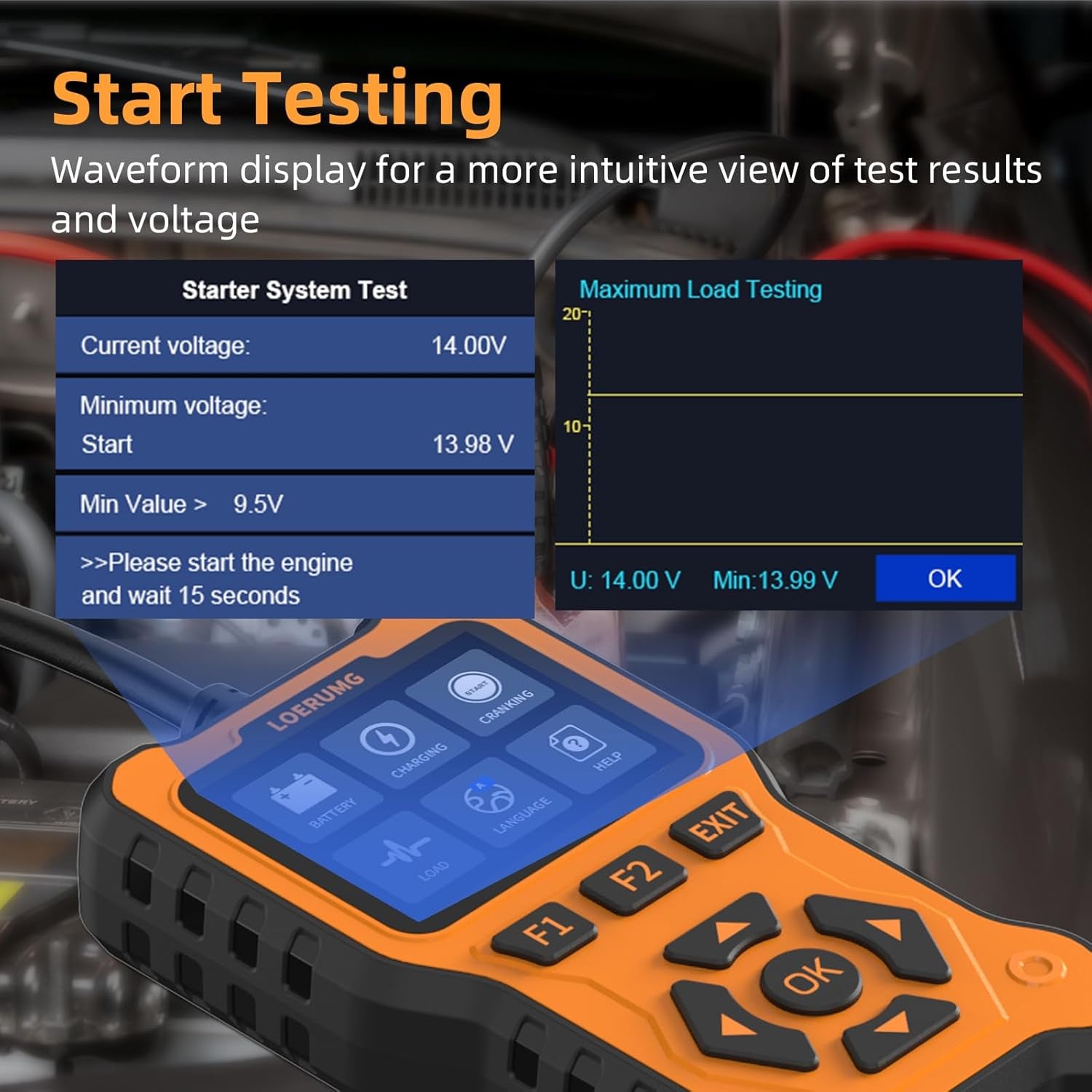 Car Battery Tester 12V 24V Load Tester,100-2000Cca 