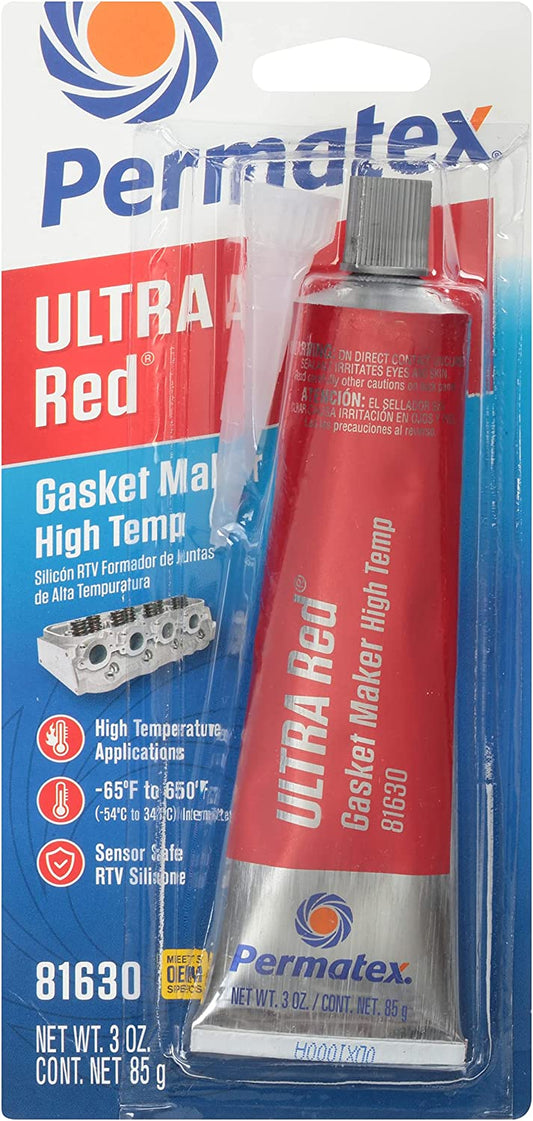 81630 Ultra Red High Temperature Gasket Maker, 3 Oz